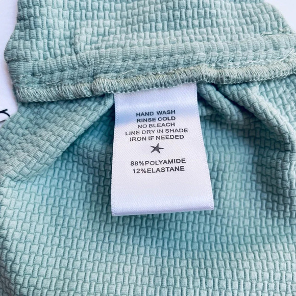 Marysia Riviera Bikini Swim Top Strapless Green Shimmer Size Large NEW - Picture 6 of 7